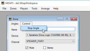 Stop Jingle in Zone