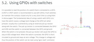 GPIOs with switches connection