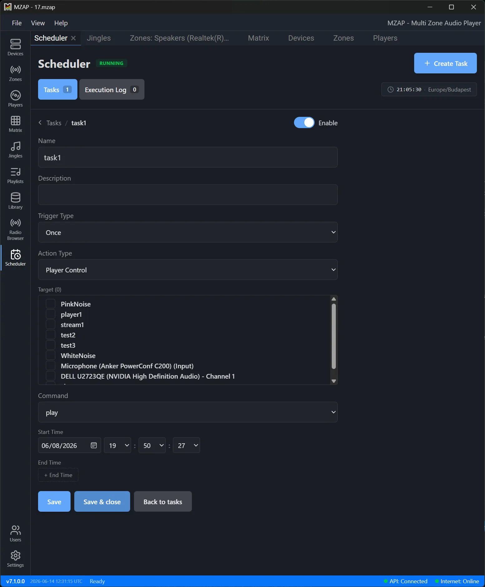 Scheduler with cron and daily triggers