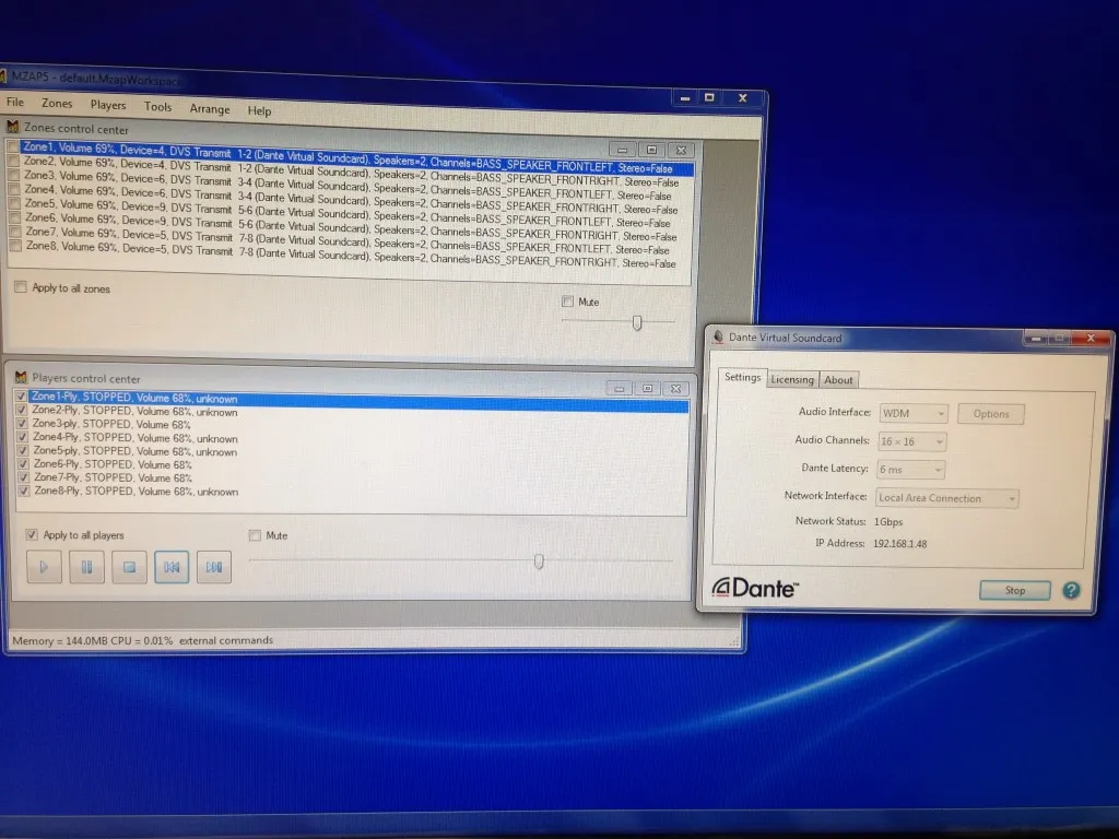 Multi Room Audio Player Player-Kontrollzentrum
