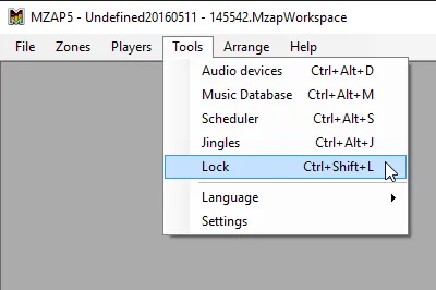 Multi Room Audio Player sperren