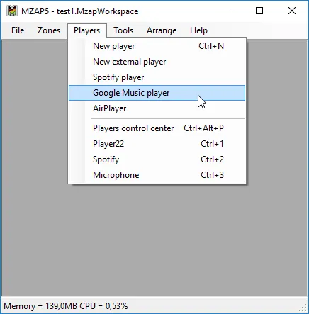 create new Google Music player
