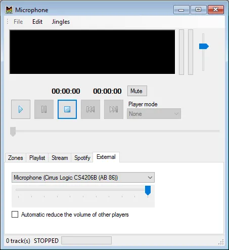 External Player - Mikrofon