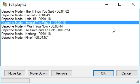Edit Playlist