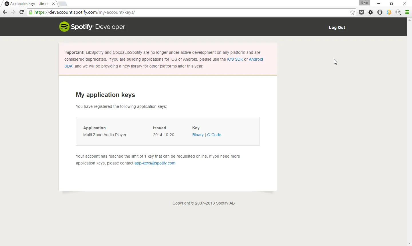 Spotify Developer