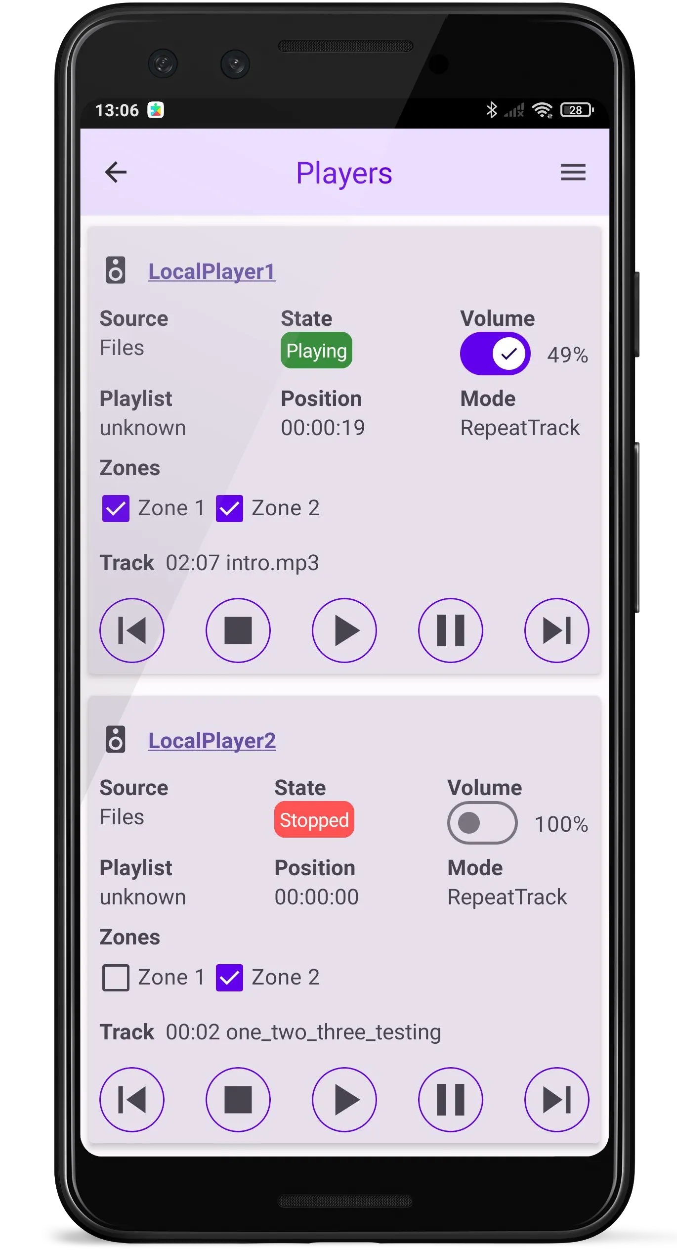 Multi Room Audio Player Remote Control App für Android